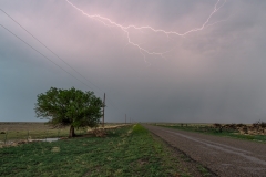 Colorado sky lightning road