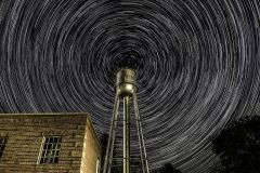 Allerton Iowa  water tower star trail