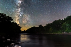Boone River Milky Way Iowa skies