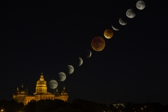 Des Moines Iowa Capitol moon eclipse