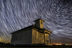 Crestion  school house star trail