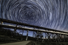 Kate Shelly bridge Train star trail