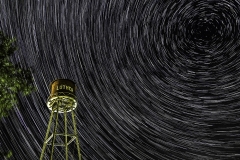 Luther star trail water tower