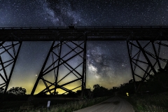 Milky Way Kate Shelly Bridge Boone Iowa