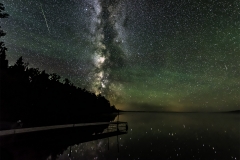 lake milky way meteors Minnesota
