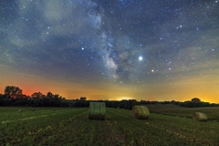 milky way hay Iowa farm