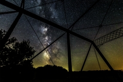 mosquito creek milky way Iowa bridge night sky