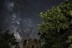 Clark Tower milky way Iowa Winterset