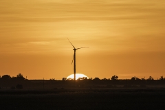 Iowa sunset windmill