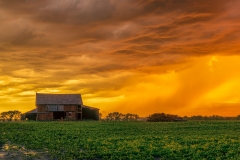 Barn sunset rural