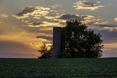 Boone County Sunset with silo