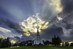 County Church sunset clouds