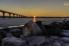 ice sunset  Saylorville Lake