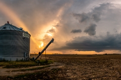 sunset silo farm Nebraska rural
