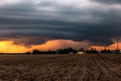 Beatrice Nebraska thunderstorm sunset