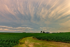 farm interesting departing storm clouds